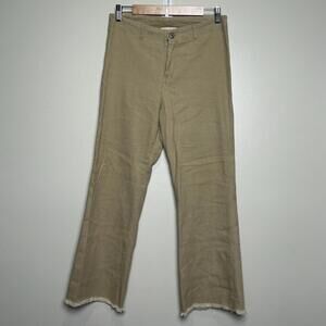 Shop Stevie‎ Women’s Pants LARGE High Waist Wide Leg Raw Hem Stretch Lightweight